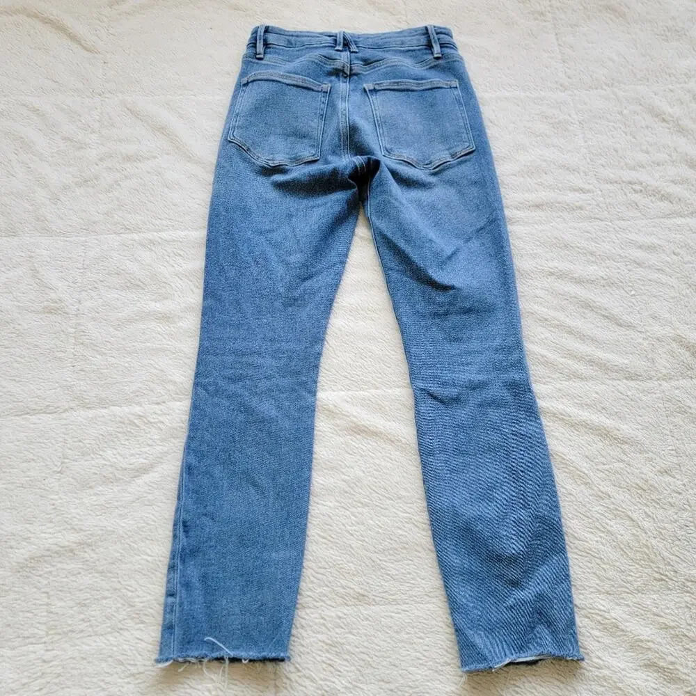 Good American Raw Hem High Rise Skinny Jeans - Picture 3 of 5
